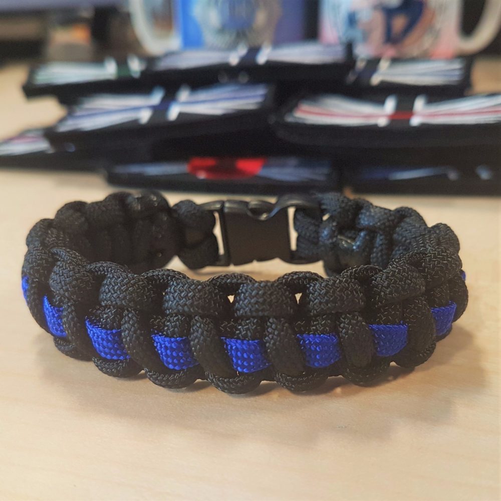 Thin Blue Line Paracord Bracelet - Image 3