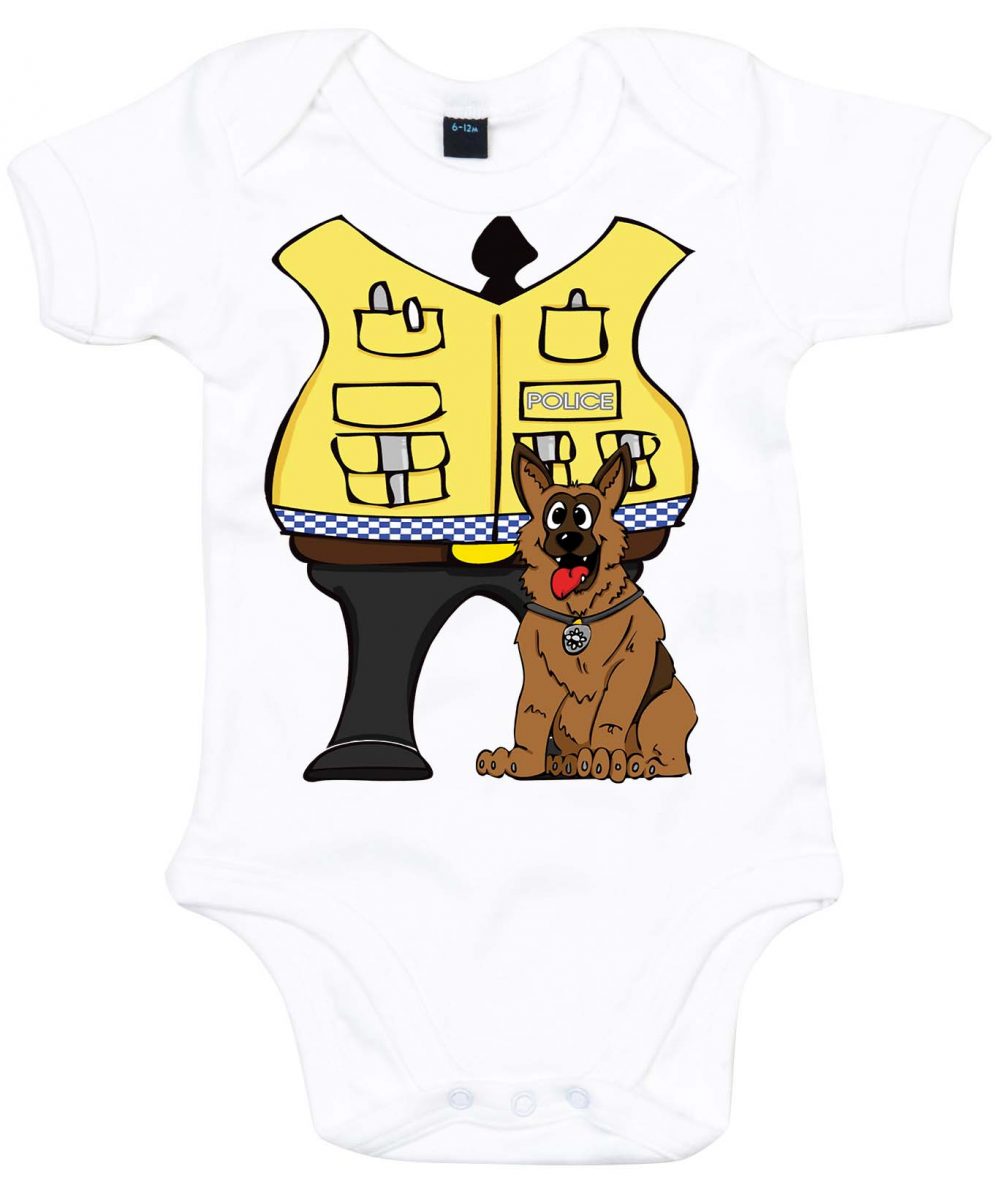 Police Dog Handler Baby Grow