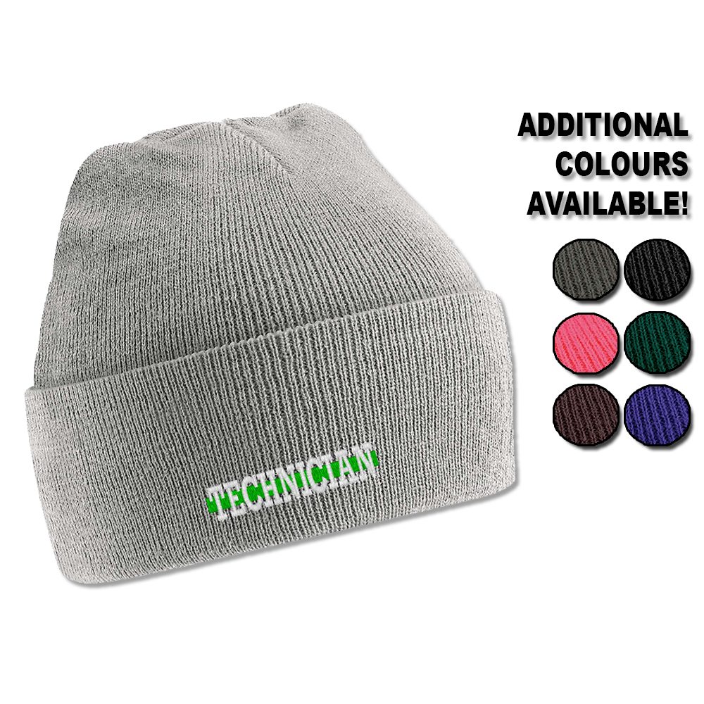 "Technician" Thin Green Line Beanie