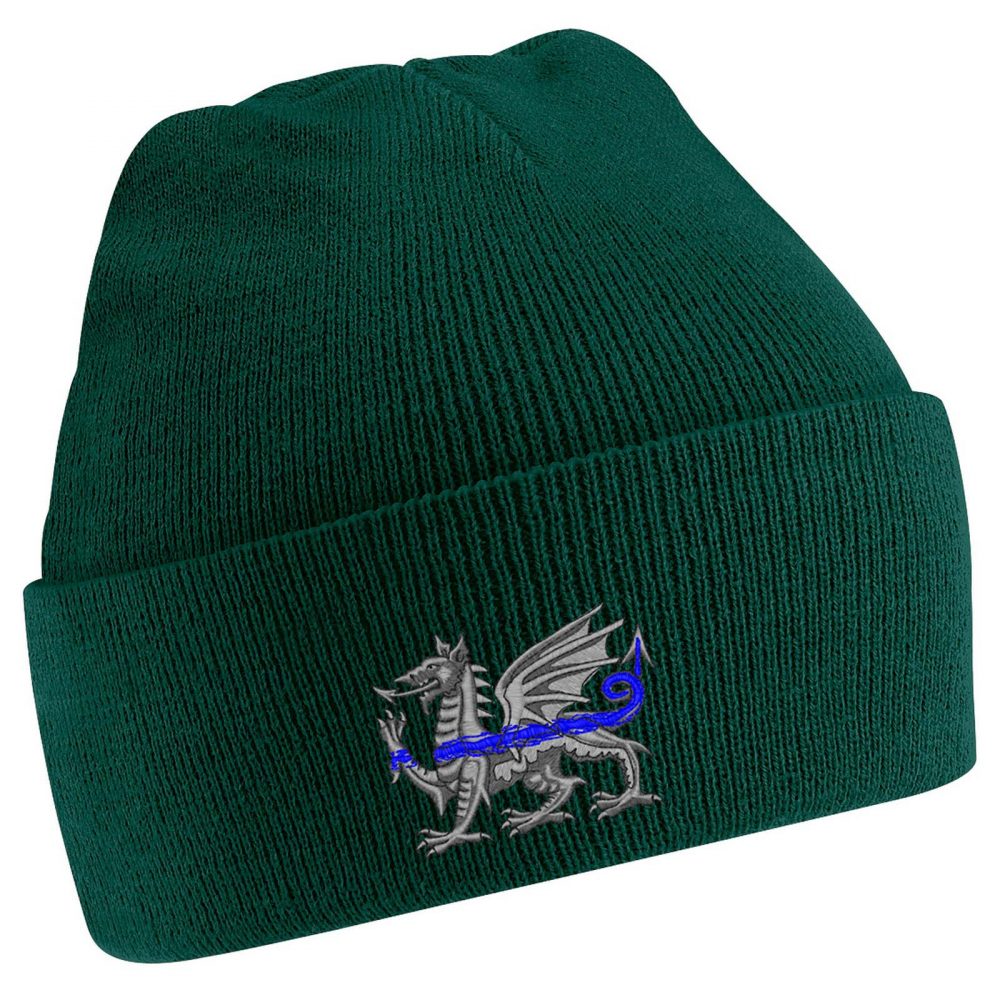 "Welsh Dragon" Thin Blue Line Beanie - Image 17