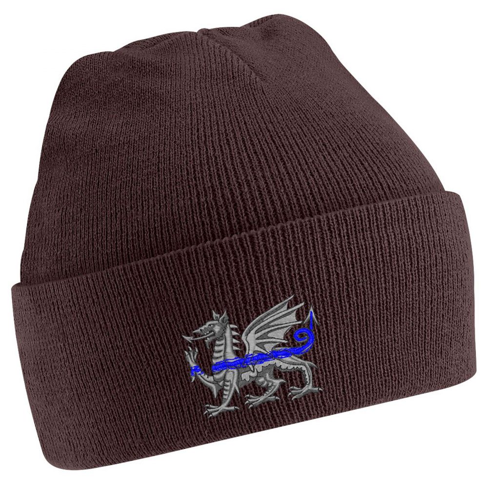 "Welsh Dragon" Thin Blue Line Beanie - Image 16