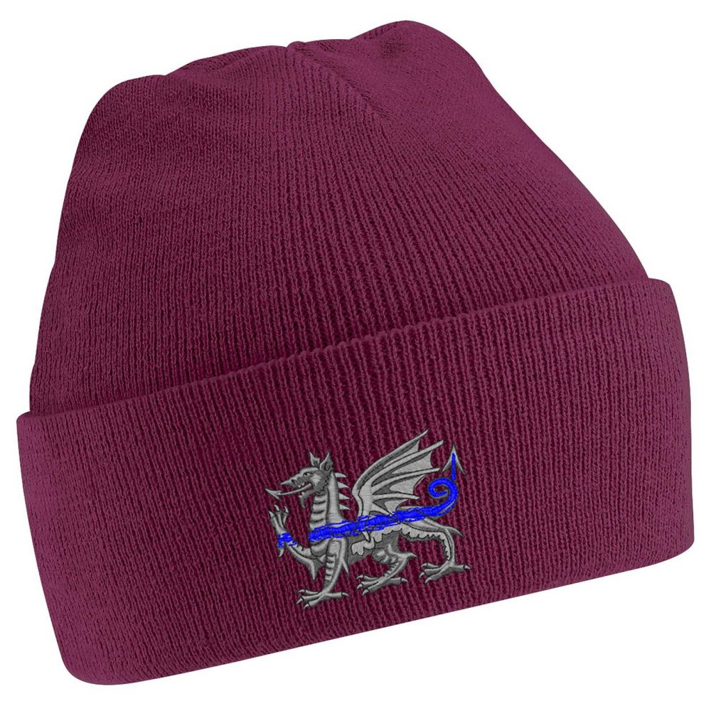 "Welsh Dragon" Thin Blue Line Beanie - Image 10