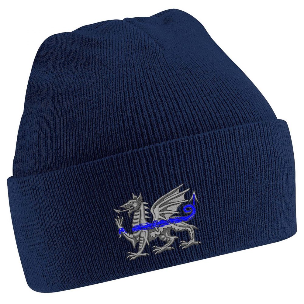"Welsh Dragon" Thin Blue Line Beanie - Image 9