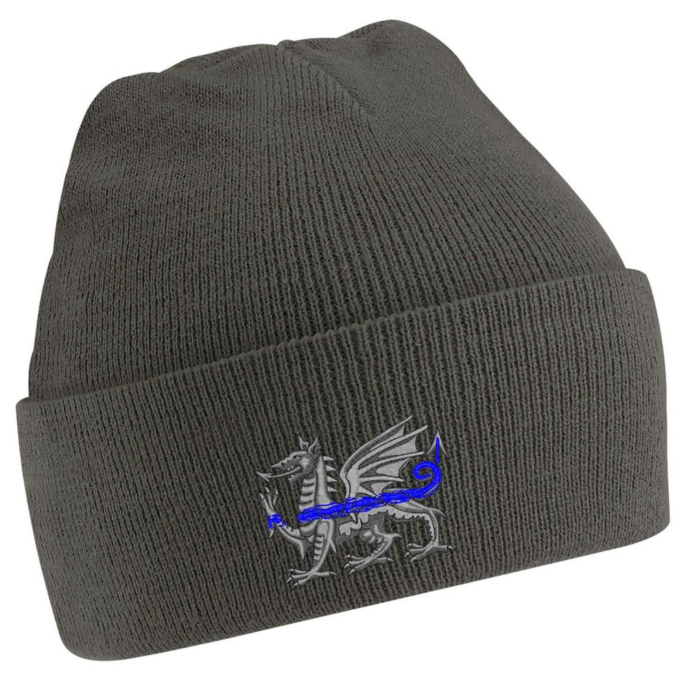 "Welsh Dragon" Thin Blue Line Beanie - Image 8