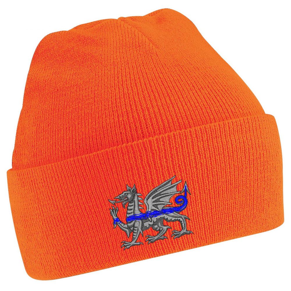"Welsh Dragon" Thin Blue Line Beanie - Image 7
