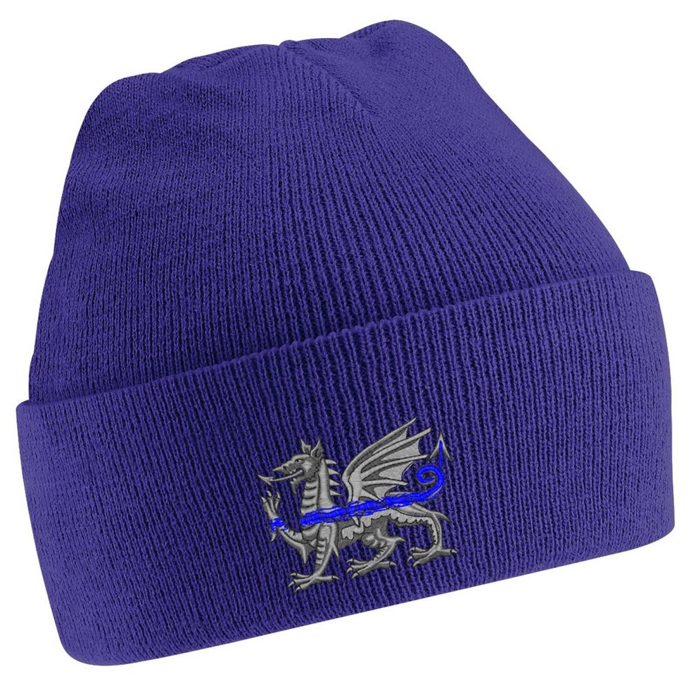 "Welsh Dragon" Thin Blue Line Beanie - Image 5