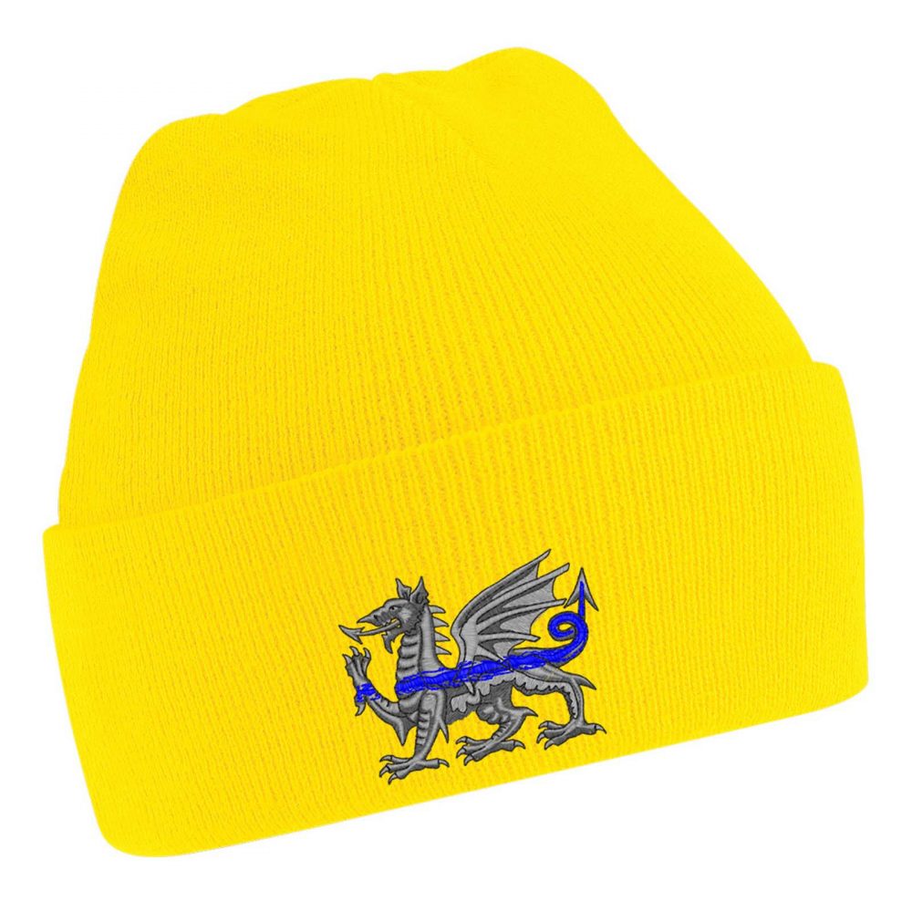 "Welsh Dragon" Thin Blue Line Beanie - Image 2