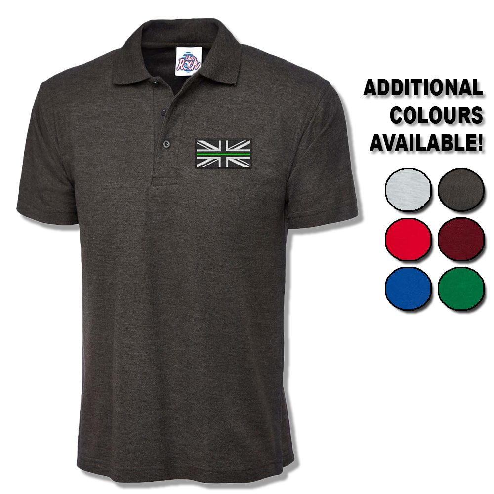 Thin Green Line Polo Shirt Embroidered