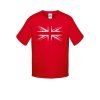 Kids Distressed Red Line T-Shirt - Image 2