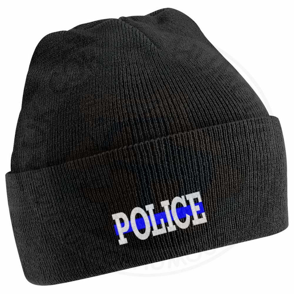 "Police" Thin Blue Line Beanie - Image 2