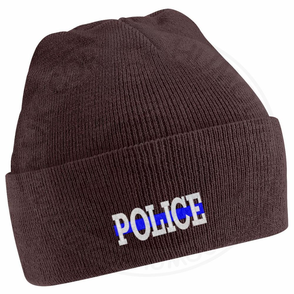 "Police" Thin Blue Line Beanie - Image 4