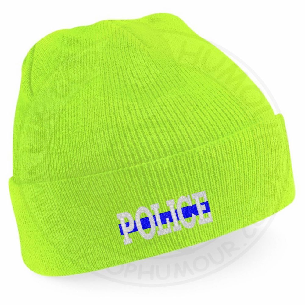 "Police" Thin Blue Line Beanie - Image 5