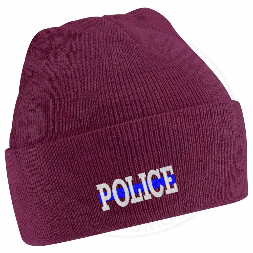 "Police" Thin Blue Line Beanie - Image 10