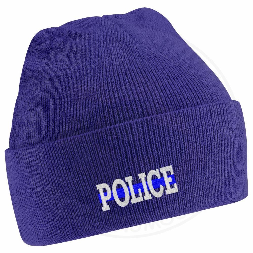 "Police" Thin Blue Line Beanie - Image 14