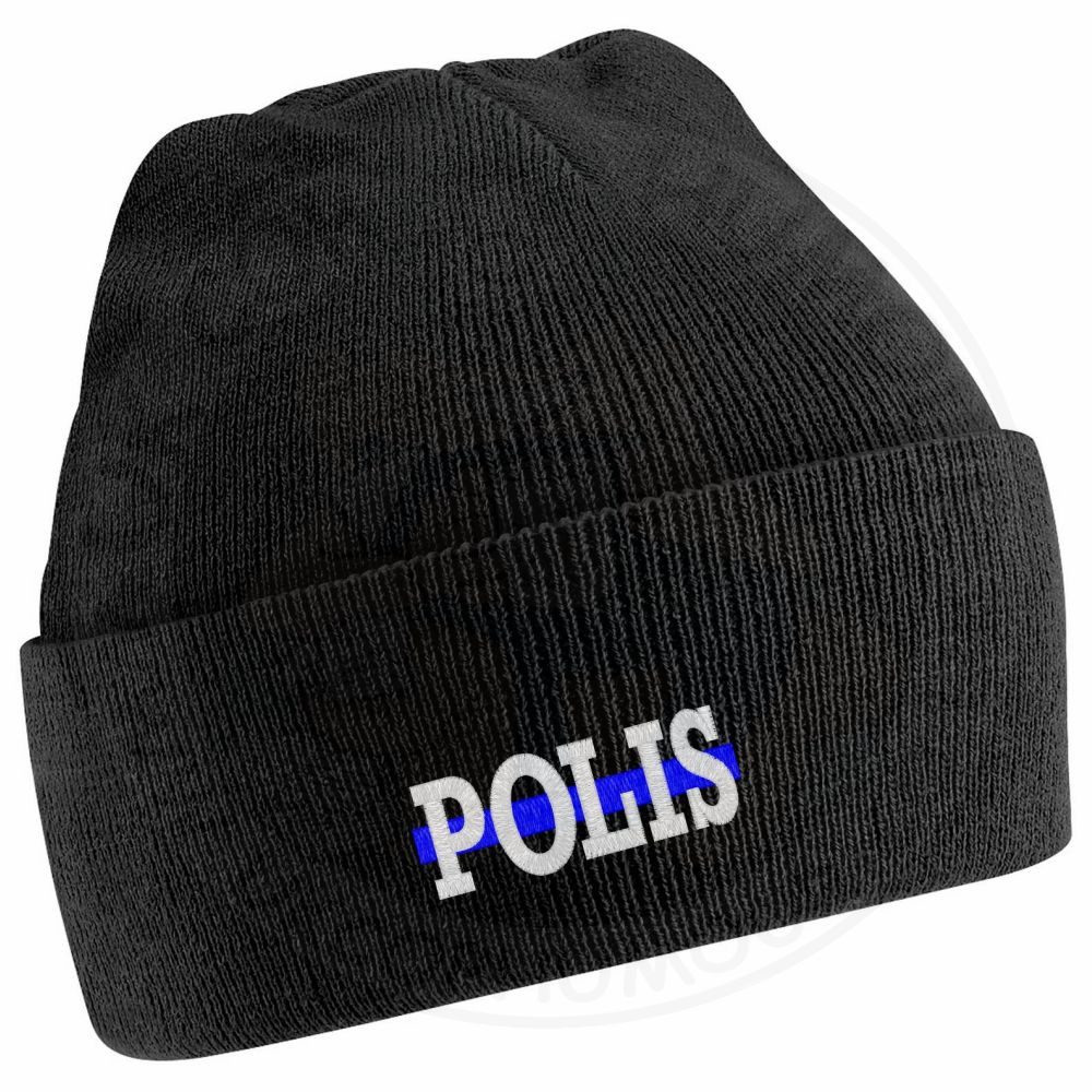 "Polis" Thin Blue Line Beanie - Image 2