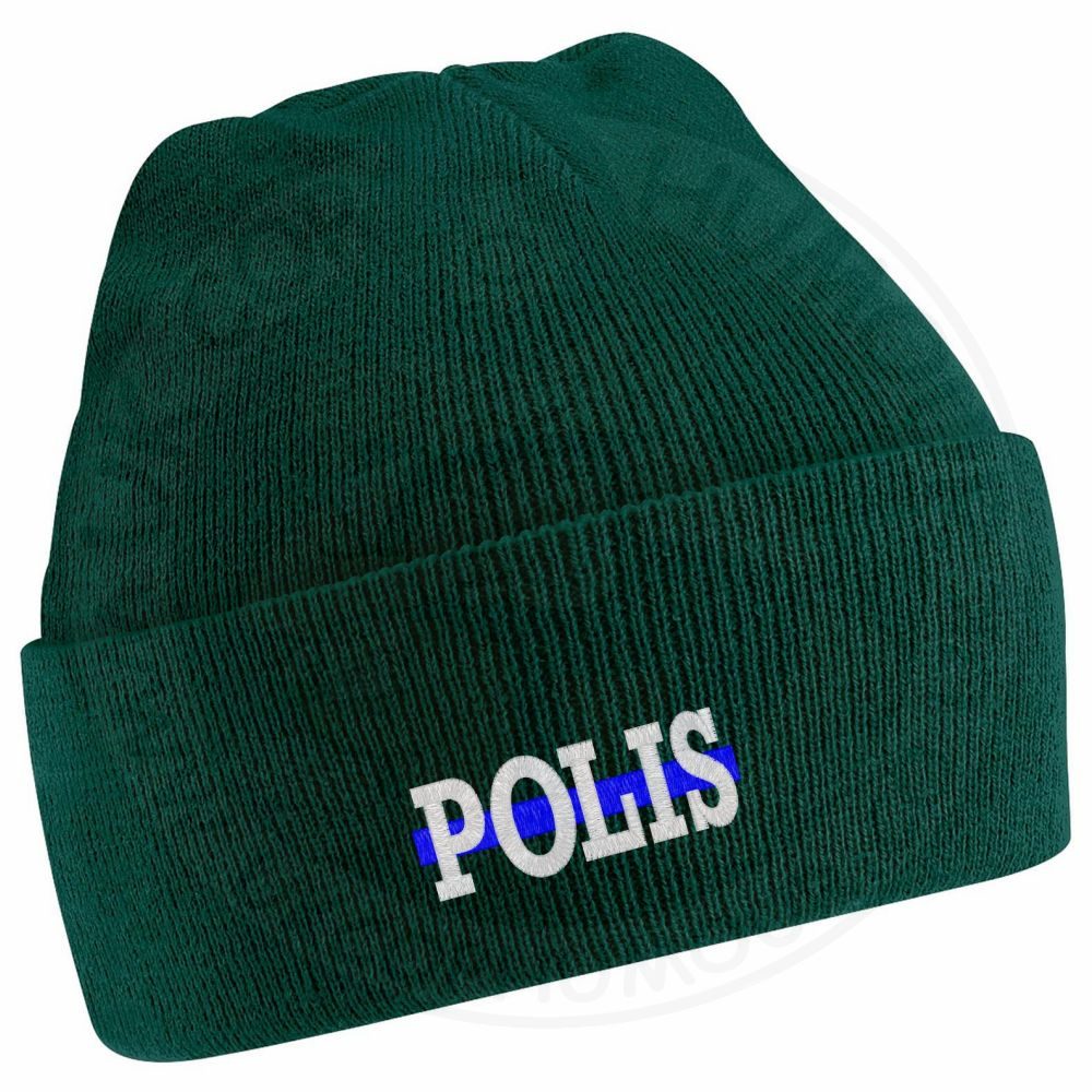 "Polis" Thin Blue Line Beanie - Image 3