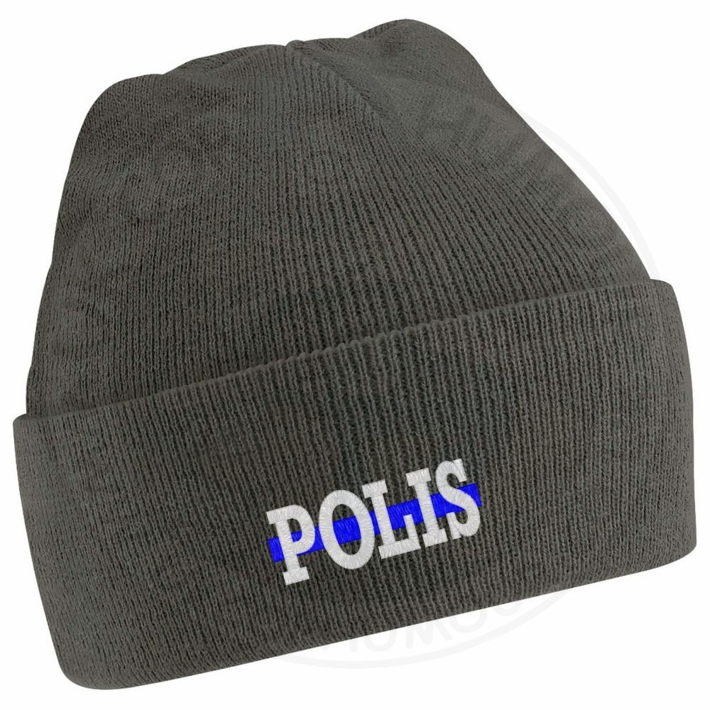 "Polis" Thin Blue Line Beanie - Image 11