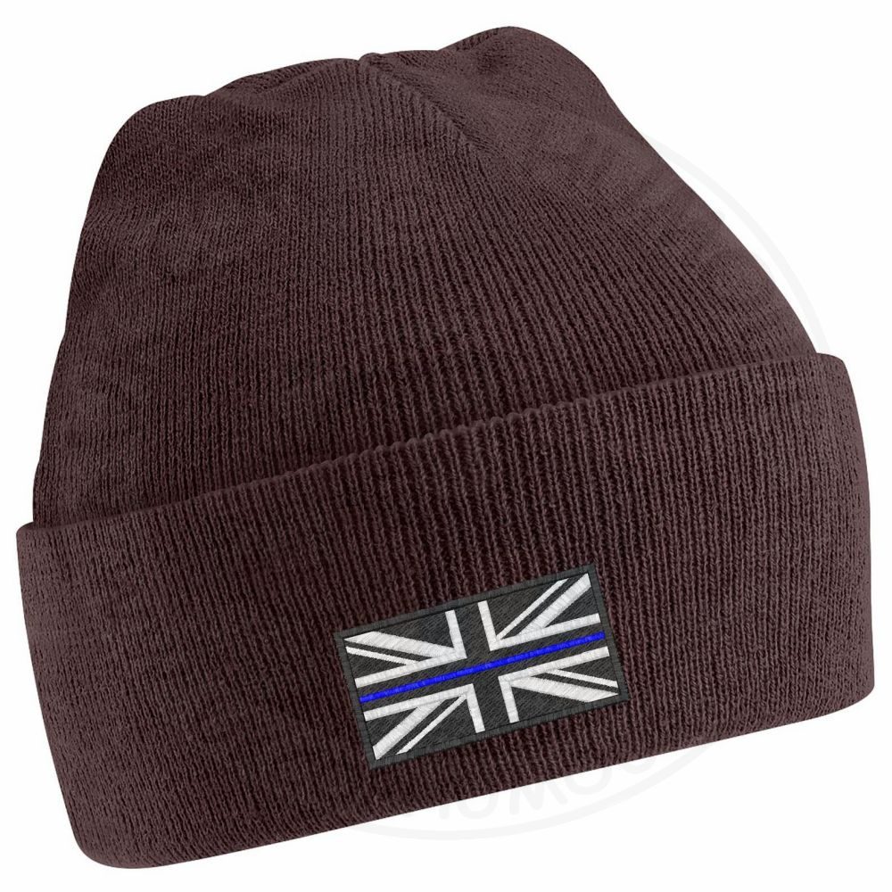 Thin Blue Line Flag Beanie - Image 4