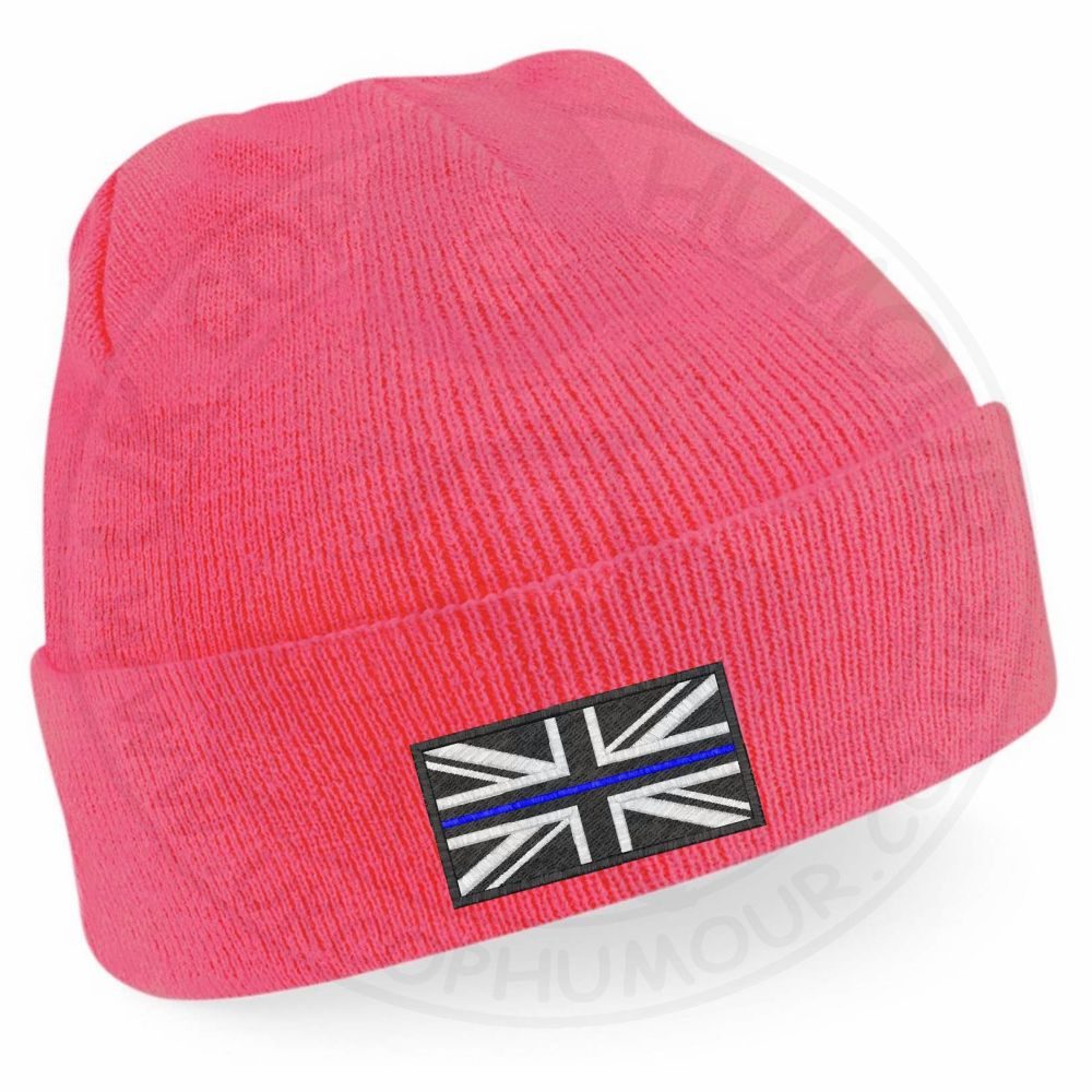 Thin Blue Line Flag Beanie - Image 7