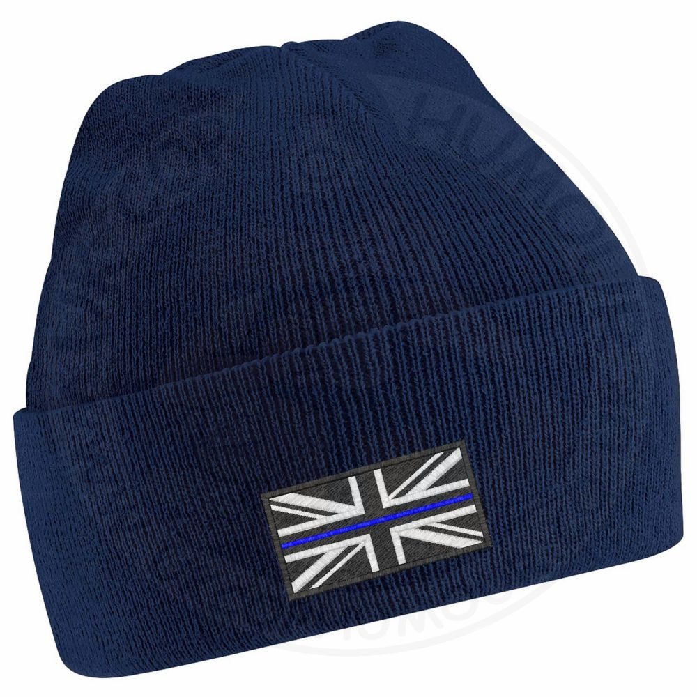 Thin Blue Line Flag Beanie - Image 11