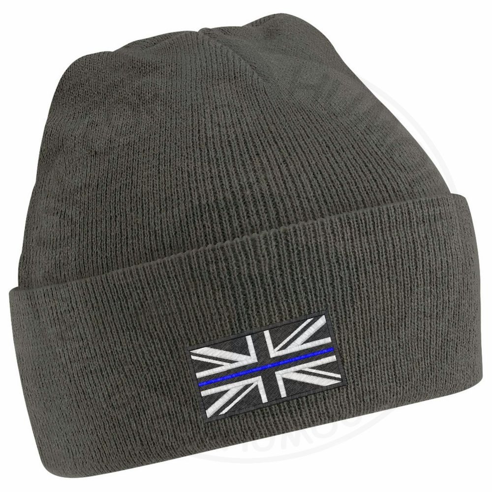 Thin Blue Line Flag Beanie - Image 12