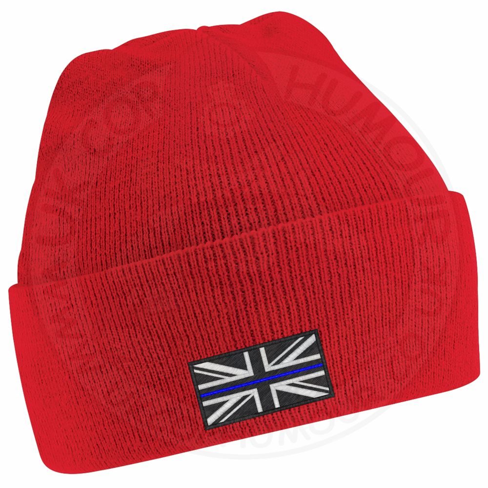 Thin Blue Line Flag Beanie - Image 2