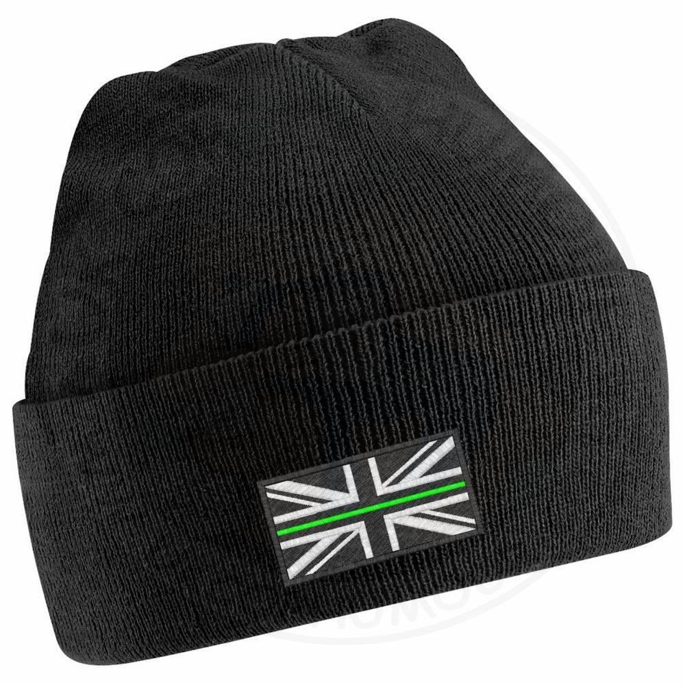 Thin Green Line Flag Beanie - Image 2
