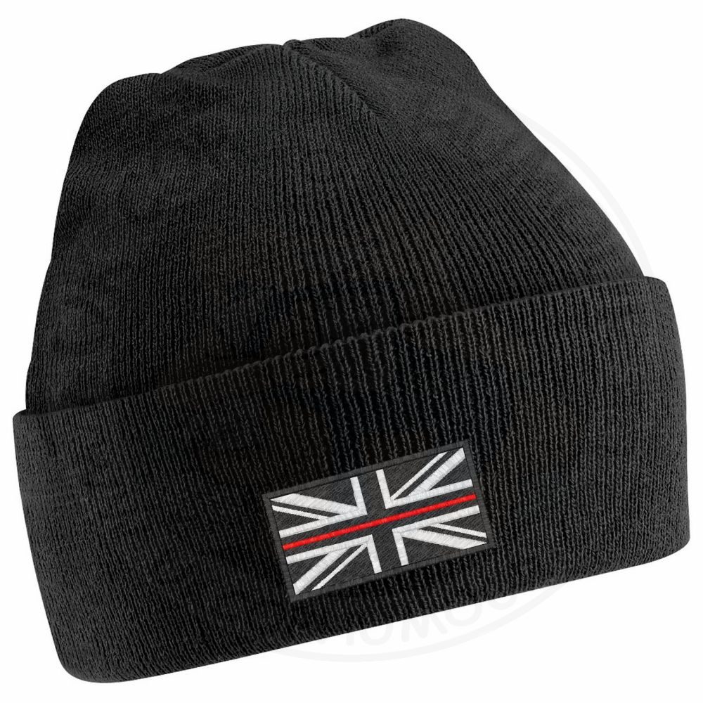 Thin Red Line Flag Beanie - Image 2