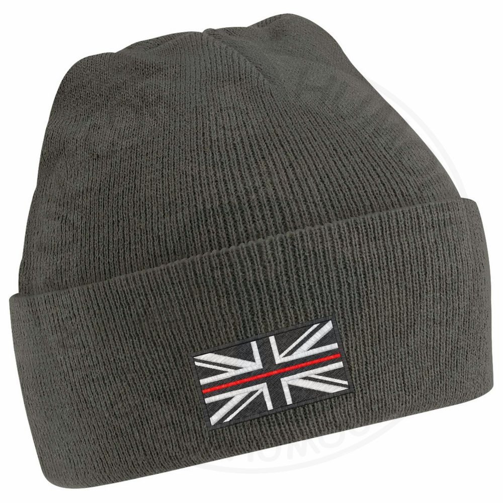 Thin Red Line Flag Beanie - Image 11