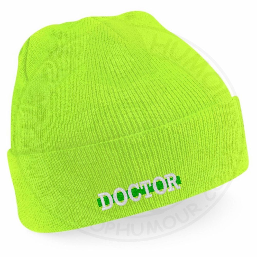 "Doctor" Thin Green Line Beanie - Image 5