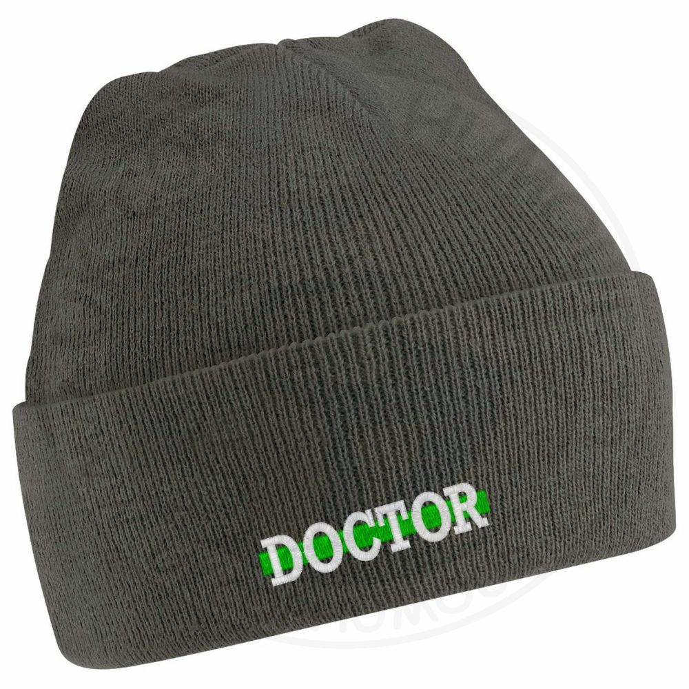 "Doctor" Thin Green Line Beanie - Image 11