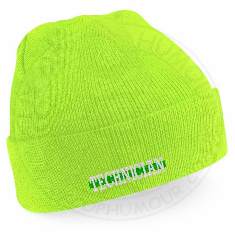 "Technician" Thin Green Line Beanie - Image 5