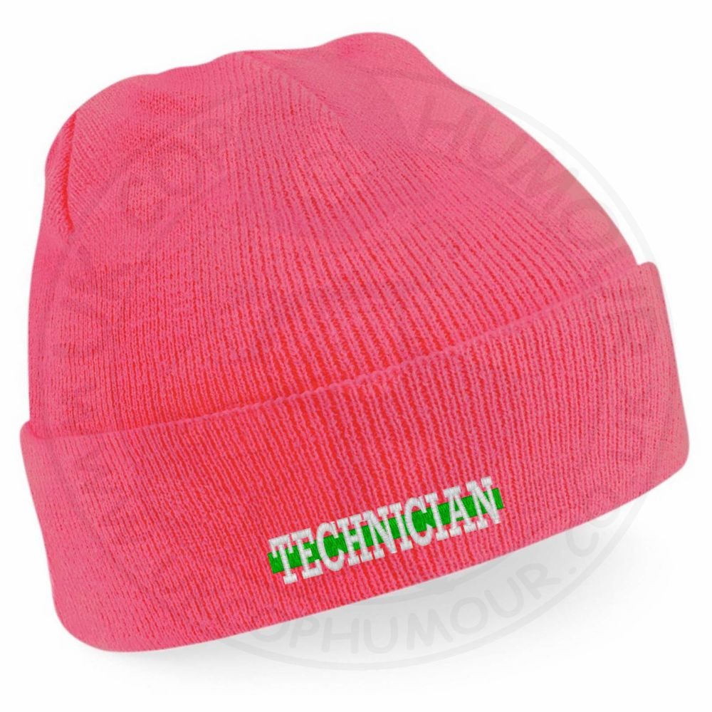 "Technician" Thin Green Line Beanie - Image 7