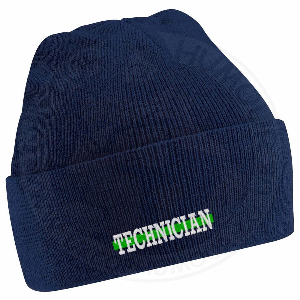 "Technician" Thin Green Line Beanie - Image 10