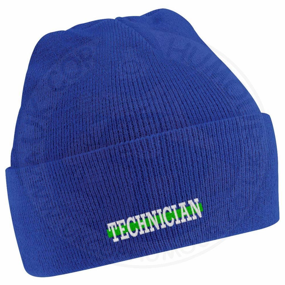 "Technician" Thin Green Line Beanie - Image 15