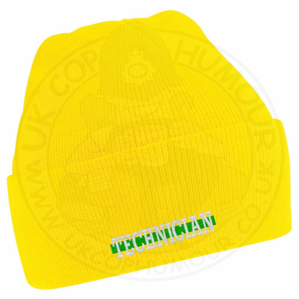 "Technician" Thin Green Line Beanie - Image 17