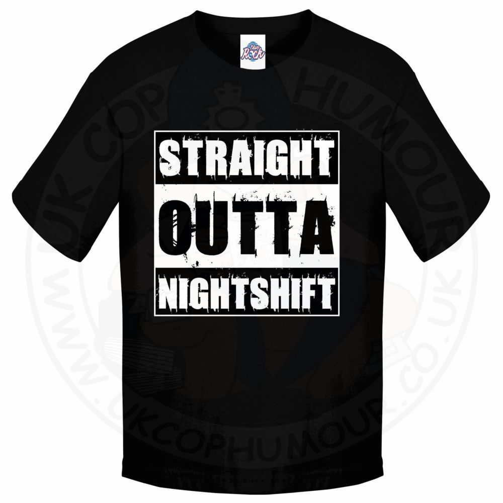 Kids Straight Outta Nightshift T-Shirt - Image 11