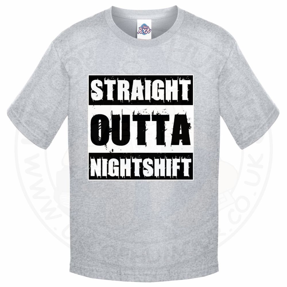 Kids Straight Outta Nightshift T-Shirt - Image 10