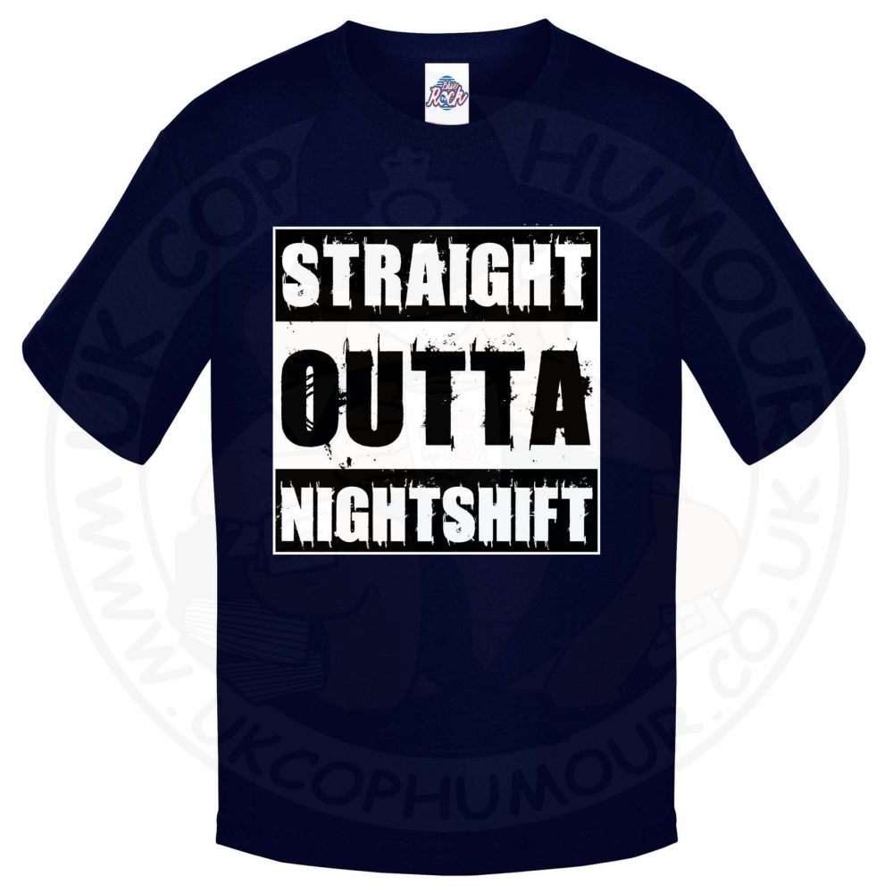 Kids Straight Outta Nightshift T-Shirt - Image 8