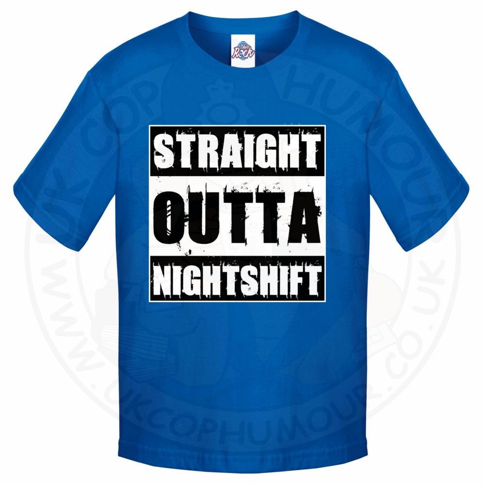 Kids Straight Outta Nightshift T-Shirt - Image 5