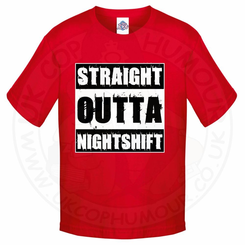 Kids Straight Outta Nightshift T-Shirt - Image 4