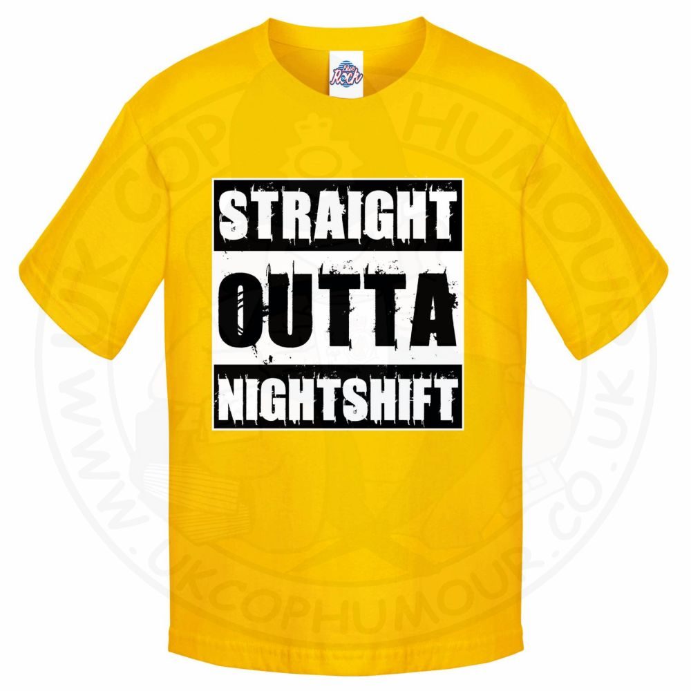 Kids Straight Outta Nightshift T-Shirt - Image 2
