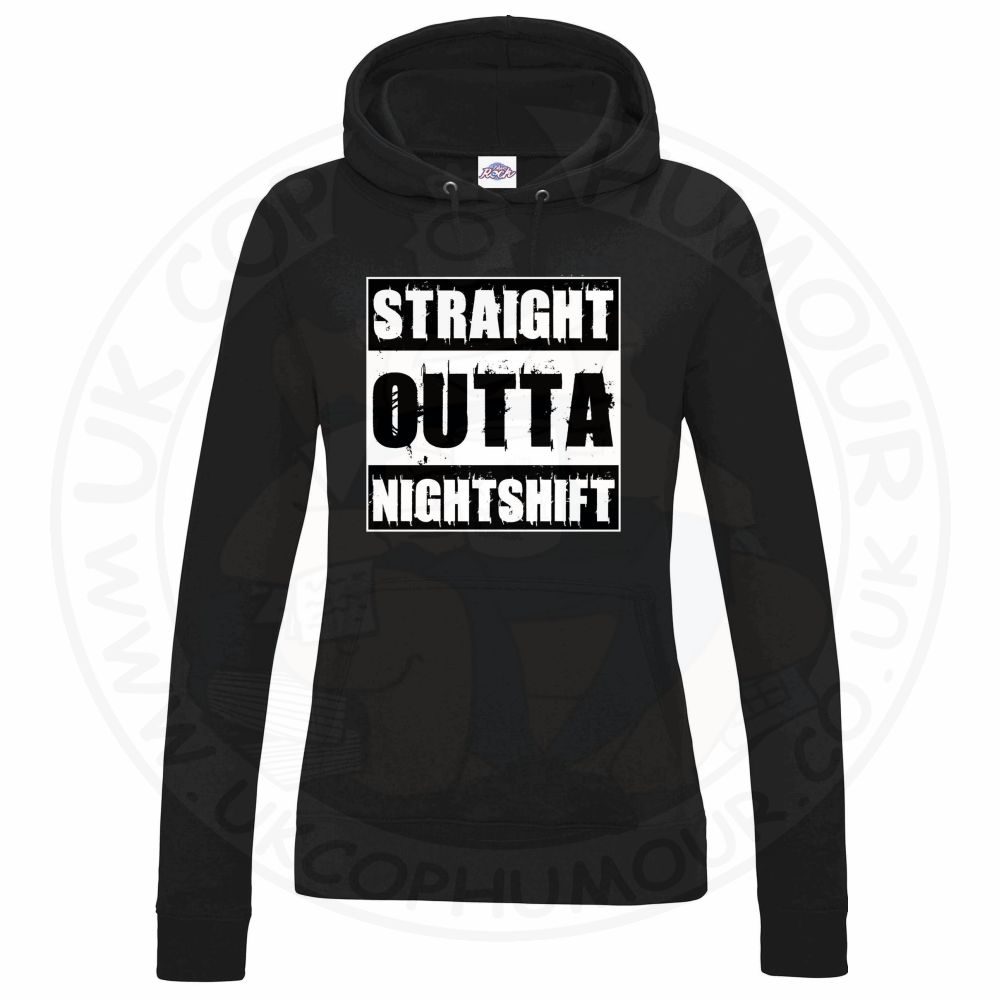 Womens Straight Outta Nightshift Hoodie - Image 11