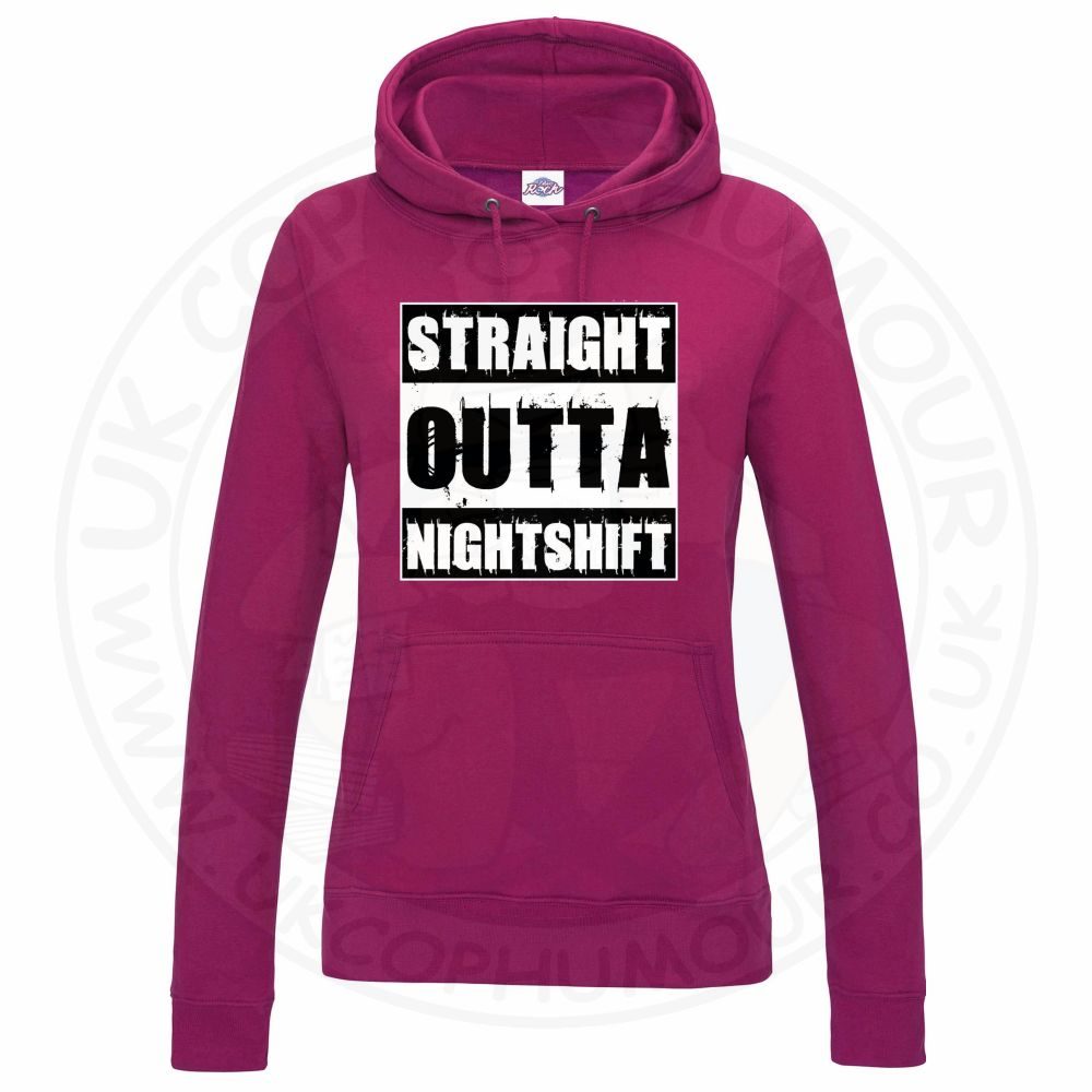 Womens Straight Outta Nightshift Hoodie - Image 9