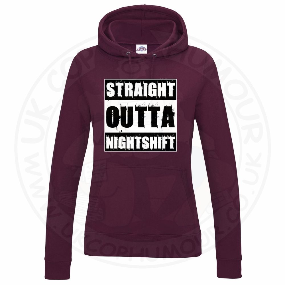 Womens Straight Outta Nightshift Hoodie - Image 7