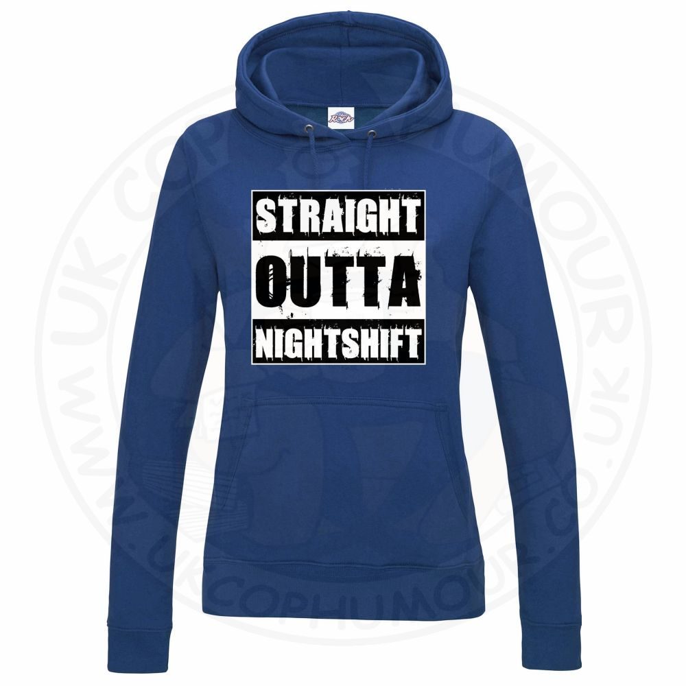 Womens Straight Outta Nightshift Hoodie - Image 3
