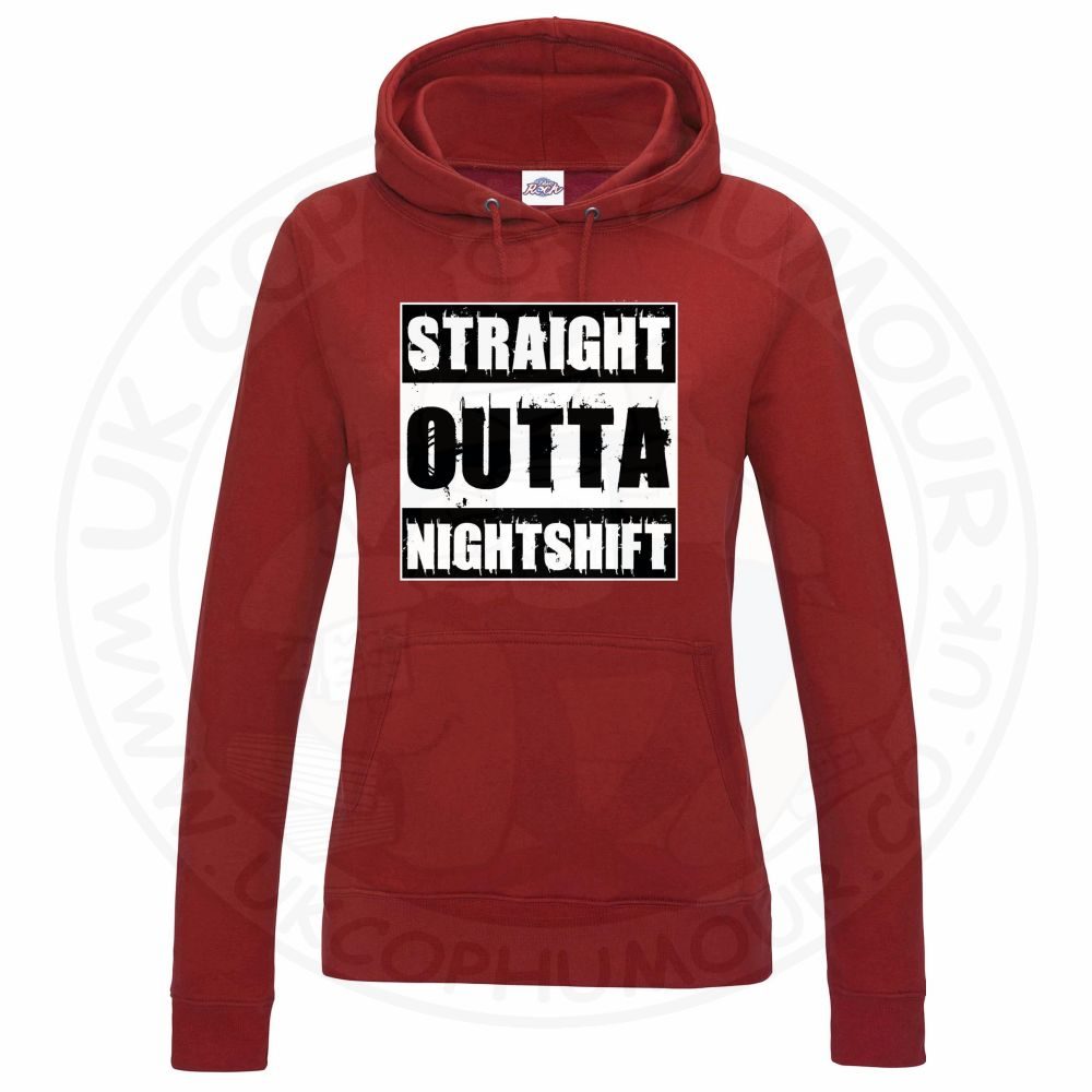Womens Straight Outta Nightshift Hoodie - Image 2