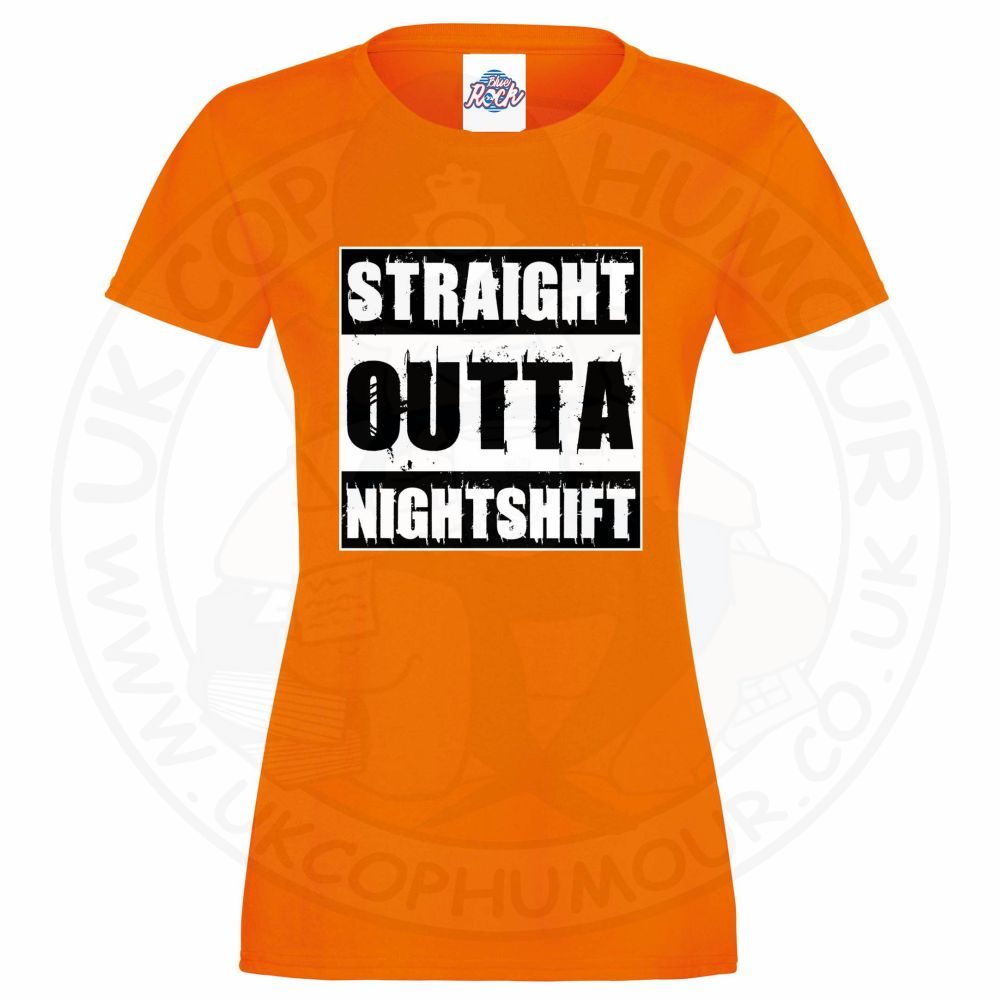 Womens Straight Outta Nightshift T-Shirt - Image 6