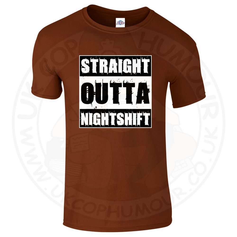 Mens Straight Outta Nightshift T-Shirt - Image 15