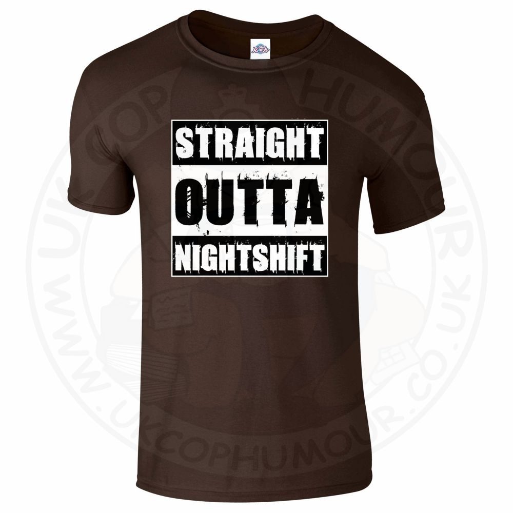 Mens Straight Outta Nightshift T-Shirt - Image 12